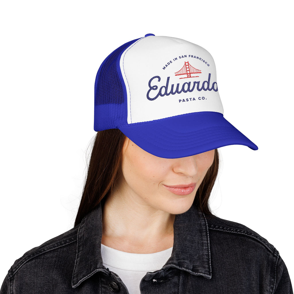 Eduardo's Pasta Co. Trucker Hat | San Francisco Golden Gate Logo Foam Cap