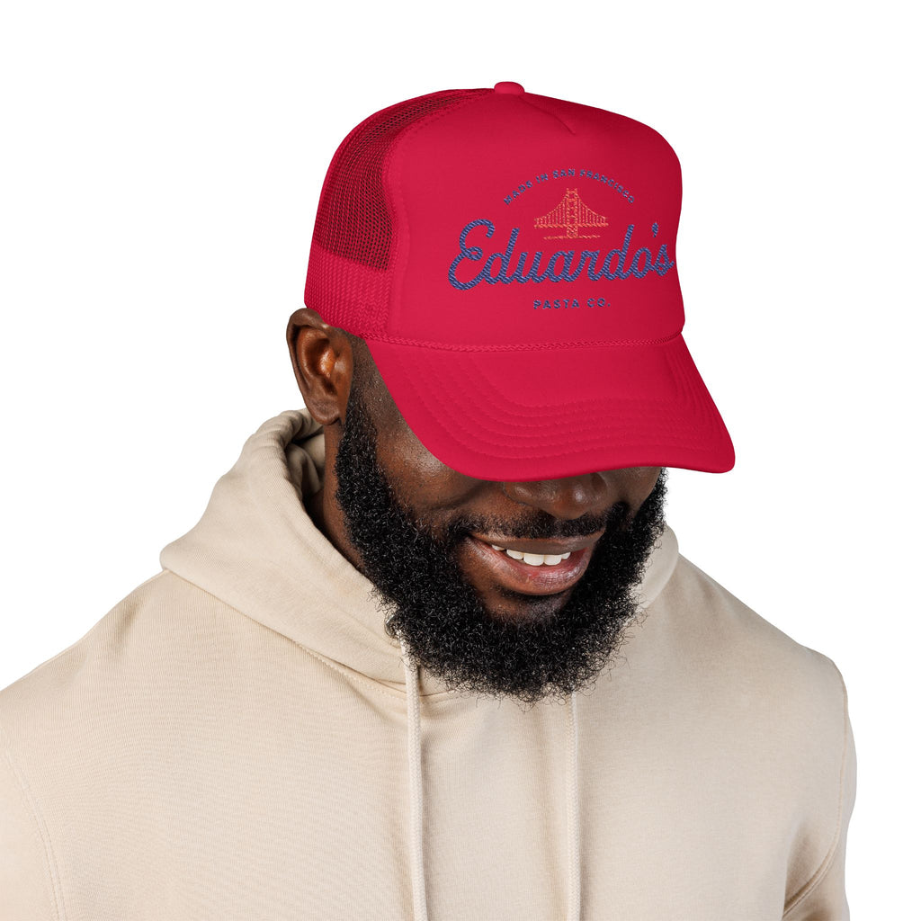 Eduardo's Pasta Co. Trucker Hat | San Francisco Golden Gate Logo Foam Cap