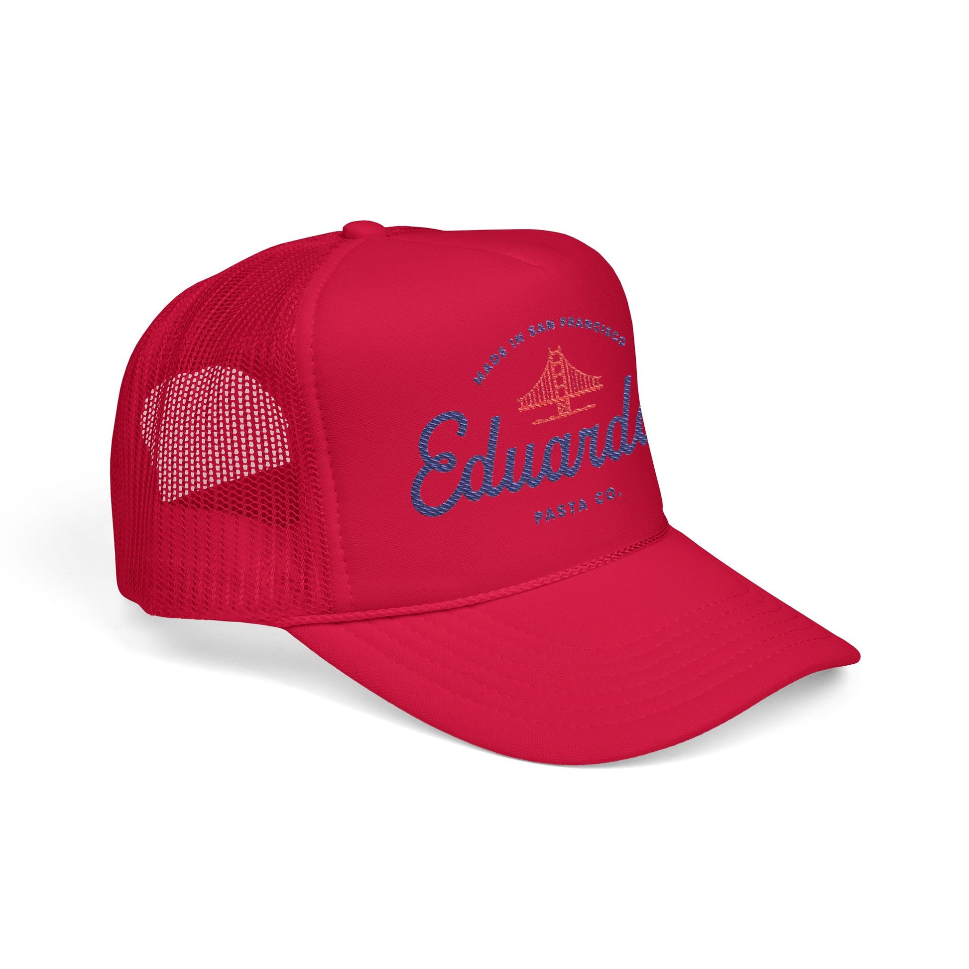 Eduardo's Pasta Co. Trucker Hat | San Francisco Golden Gate Logo Foam Cap
