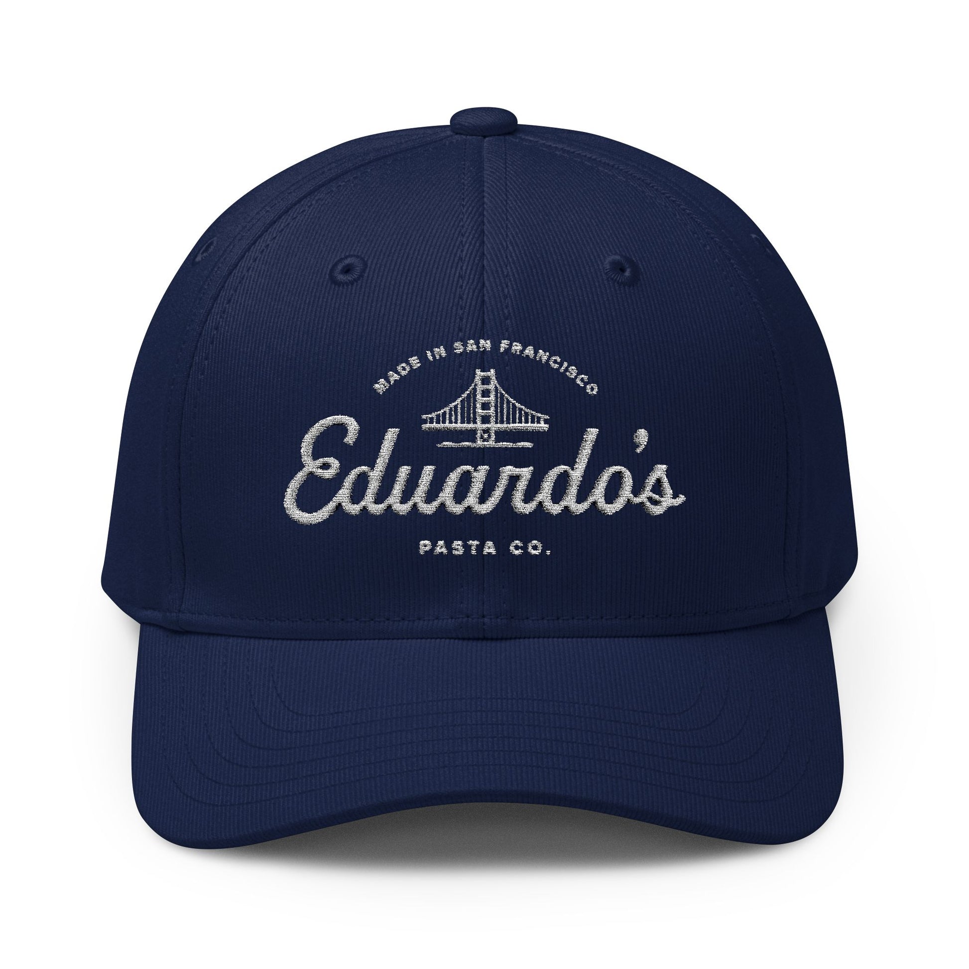 Eduardo's Script Logo Cap | Navy Embroidered Baseball Hat