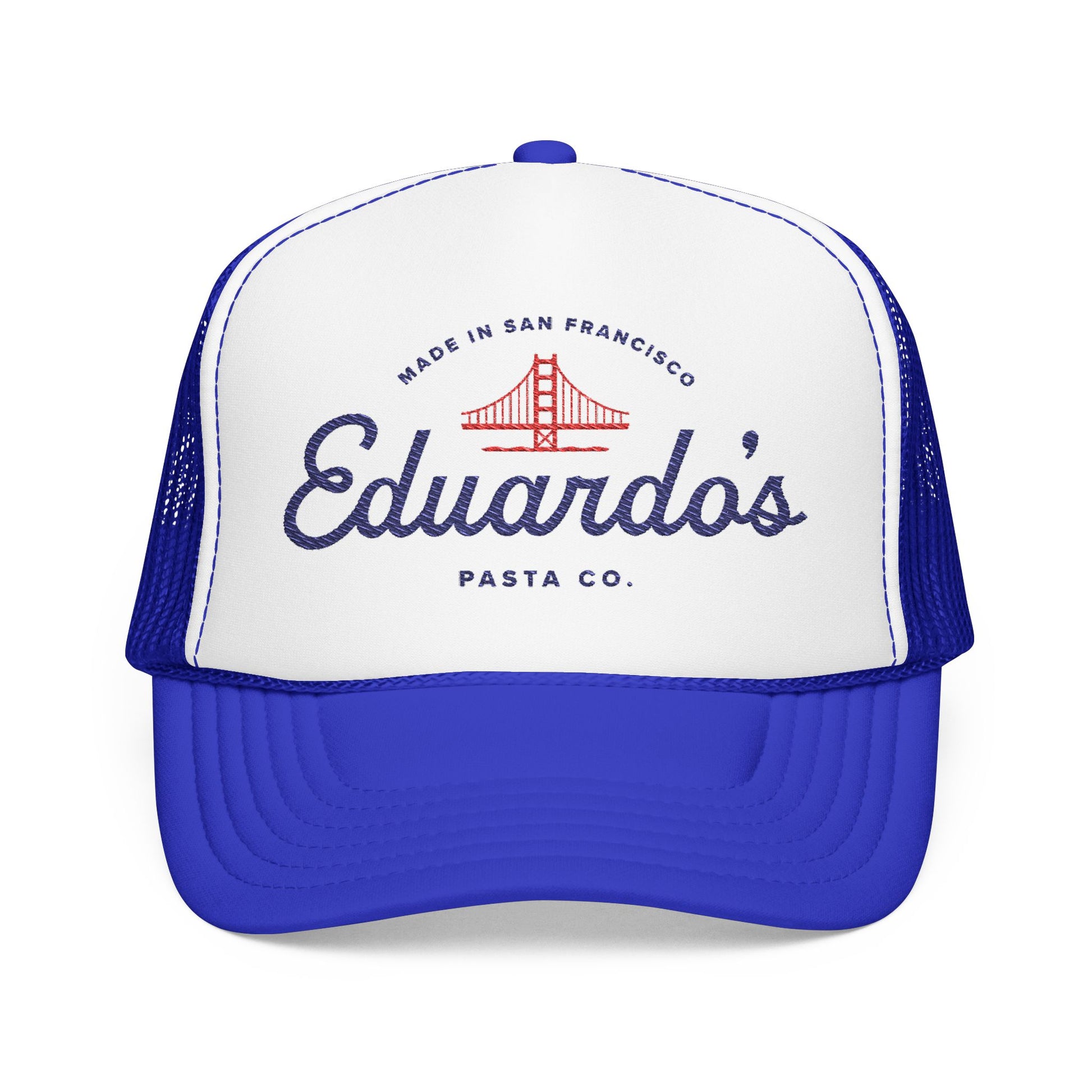 Eduardo's Pasta Co. Trucker Hat | San Francisco Golden Gate Logo Foam Cap